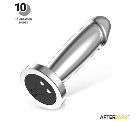 Sarmy Plug Anal Cromado con Vibración USB Magnético Talla M
