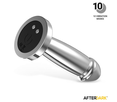 Sarmy Plug Anal Cromado con Vibración USB Magnético Talla M