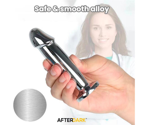 Sarmy Plug Anal Cromado con Vibración USB Magnético Talla M