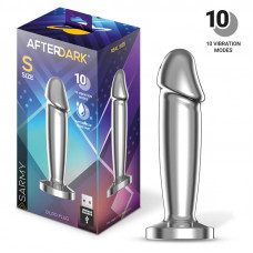 Sarmy Plug Anal Cromado con Vibración USB Magnético Talla S