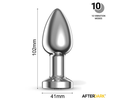Dimpor Plug Anal Cromado con Vibración USB Magnético Talla L
