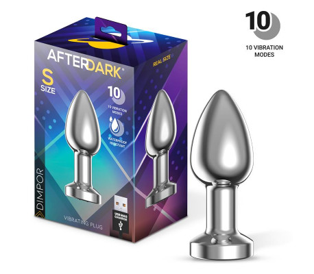 Dimpor Plug Anal Cromado con Vibración USB Magnético Talla S