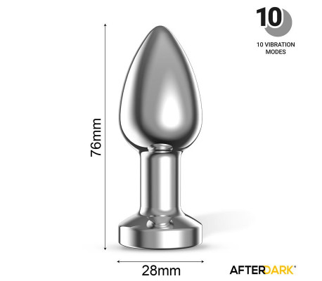 Dimpor Plug Anal Cromado con Vibración USB Magnético Talla S