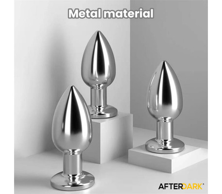 Dimpor Plug Anal Cromado con Vibración USB Magnético Talla S