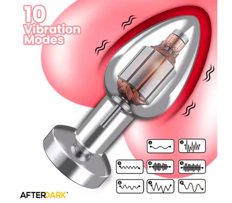 Dimpor Plug Anal Cromado con Vibración USB Magnético Talla S