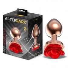 Rose Plug Anal Oro Rosa Rosa Roja en la Base Talla S