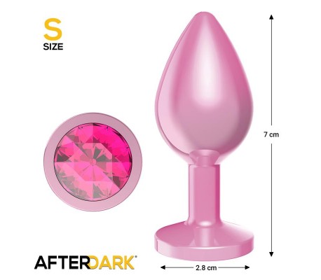 Plug Anal Anodizado Rosa con Joya Talla S