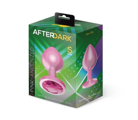 Plug Anal Anodizado Rosa con Joya Talla S