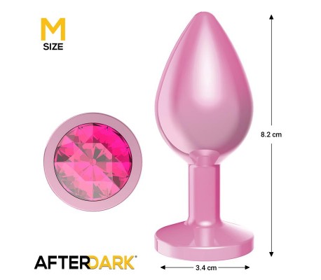 Plug Anal Anodizado Rosa con Joya Talla M