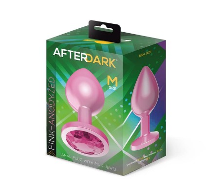 Plug Anal Anodizado Rosa con Joya Talla M