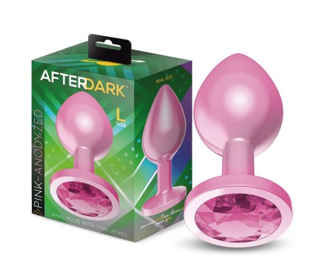 Plug Anal Anodizado Rosa con Rosa Talla L