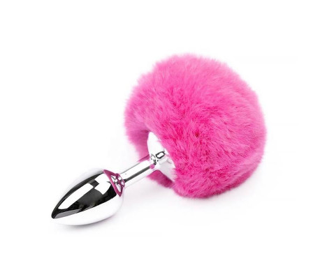 Plug Anal con Pompón Rosa Talla S