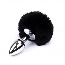 Plug Anal con Pompón Negro Talla S