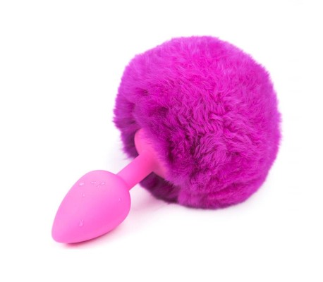 Plug Anal con Pompón Púrpura Talla S