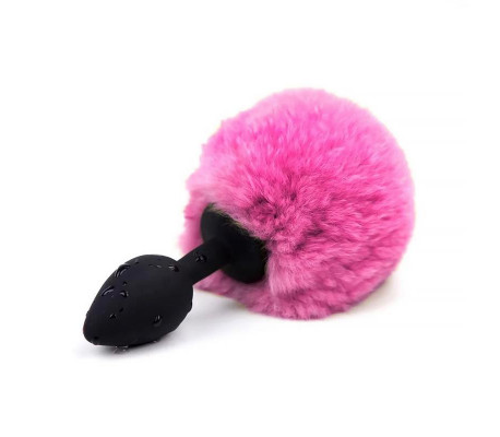 Plug Anal con Pompón Rosa Talla S