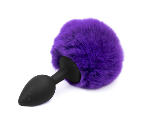 Plug Anal con Pompón Púrpura Talla S