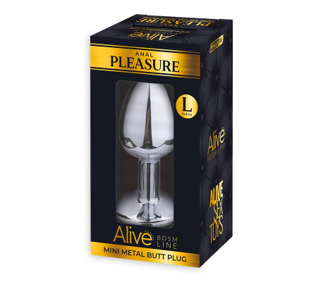 Plug Anal con Joya Negro Talla L