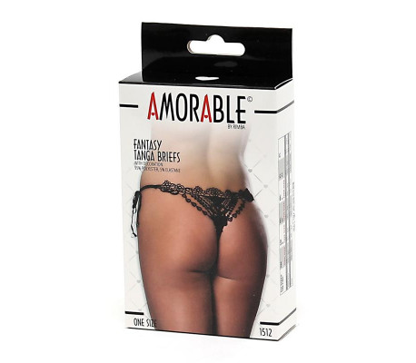 Tanga Fantasia Negro Talla Unica