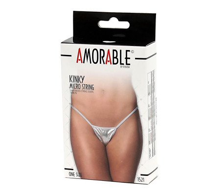 Micro Tanga Plateado Talla Unica