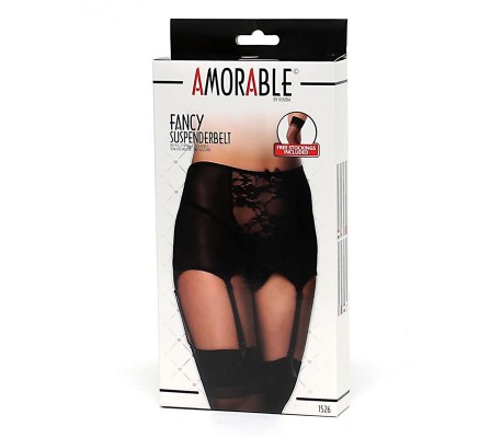 Liguero Ancho con Tanga Negros