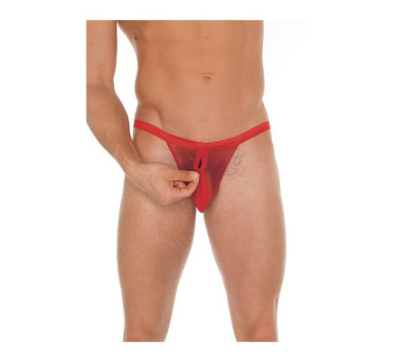 Tanga con Cremallera Rojo Talla Única