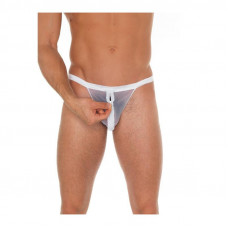 Tanga con Cremallera Blanco Talla Única