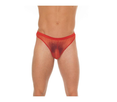 Tanga Rejilla Rojo Talla Única