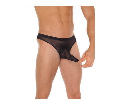 Tanga Rejilla Negro Talla Única