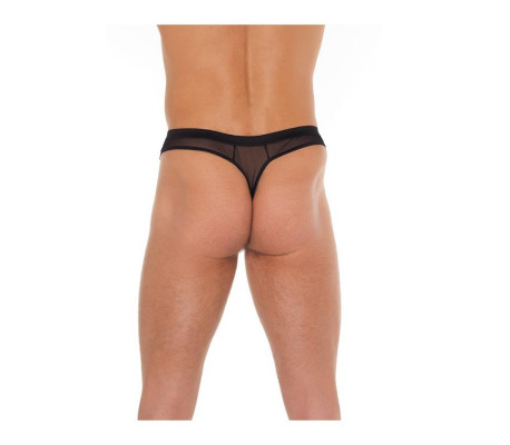Tanga Rejilla Negro Talla Única