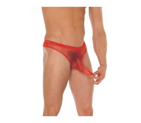 Tanga Rejilla Rojo Talla Única