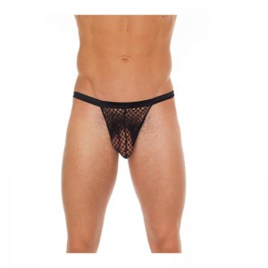 Tanga Rejilla Negro Talla Única