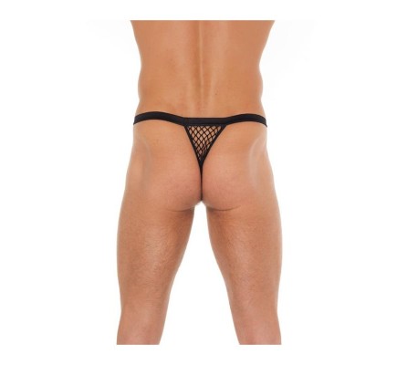 Tanga Rejilla Negro Talla Única