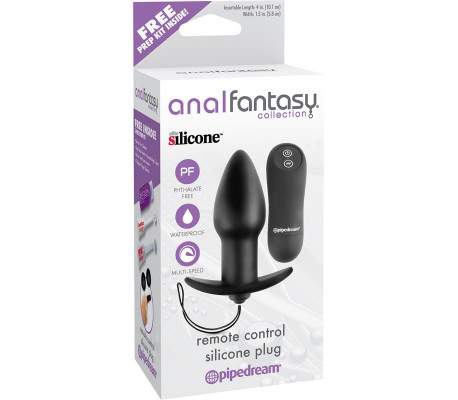 Plug Anal con Control Remoto Color Negro