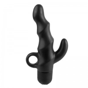 Estimulador Anal con Vibración Vibrating P-Spot Spiral Negro