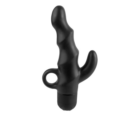 Estimulador Anal con Vibración Vibrating P-Spot Spiral Negro