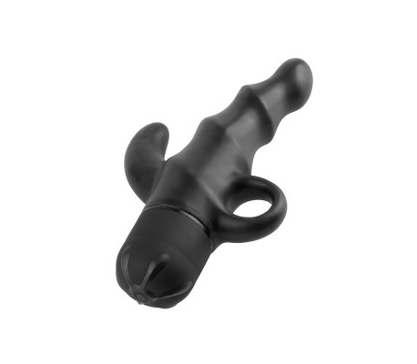 Estimulador Anal con Vibración Vibrating P-Spot Spiral Negro