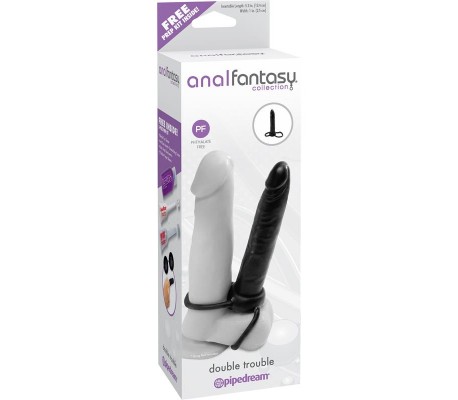 Dildo Anal Double Trouble - Color Negro