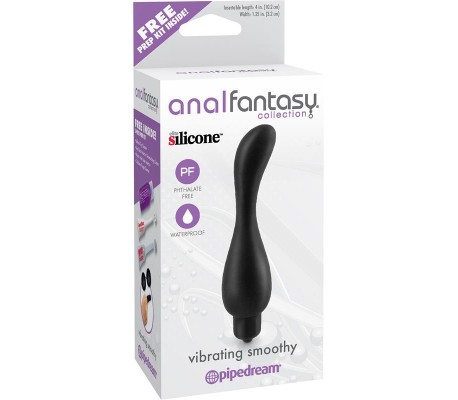 Estimulador Anal con Vibración Vibrating Smoothy Negro