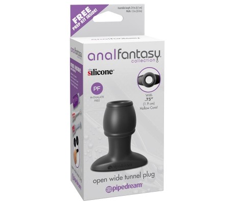 Plug Anal Open Wide Tunnel Negro
