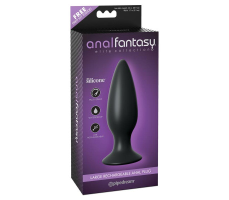 Plug Anal Recargable Grande Negro