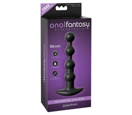Rosario Anal Recargable Color Negro