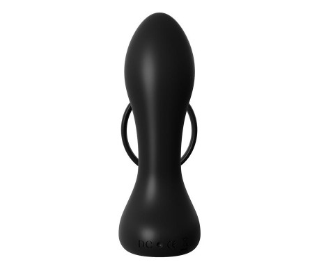 Anillo y Plug Anal Rechargeable Negro
