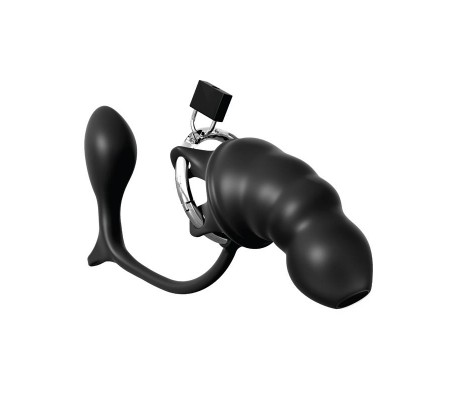 Jaula y Estimuldaor Anal Silcona Cock Blocker