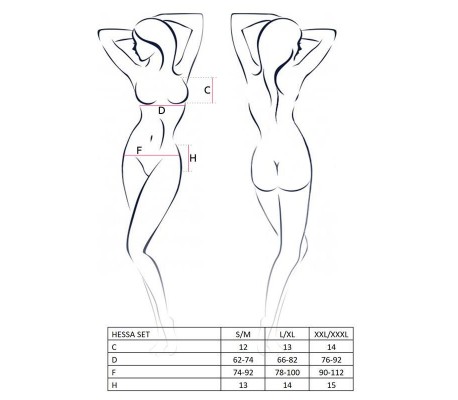 Hessa Set con Liguero Talla XL/XXL