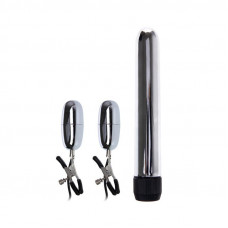 Baile Set Bala Vibrador y Pinzas para Pezones con Vibración Turbo