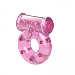 Baile Anillo Vibrador con Preservativo Color Rosa