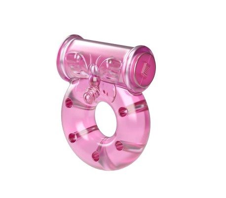 Baile Anillo Vibrador con Preservativo Color Rosa