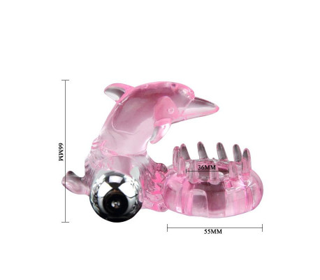 Anillo Vibrador Love Dolphig Ring Rosa