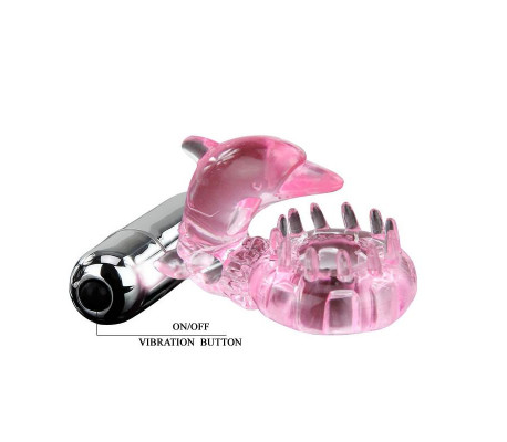 Anillo Vibrador Love Dolphig Ring Rosa