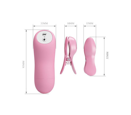 Pinza para Pezones con Vibración y Electro Shock